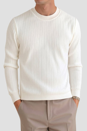 Herren Rippstrick Langarmpullover