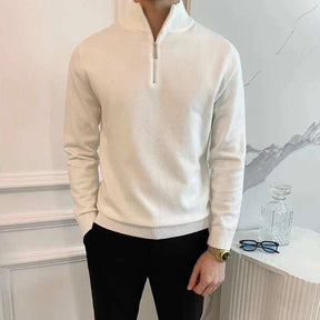 Herren Strick Zip-Up Pullover