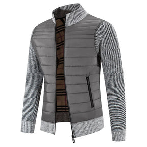 Herren Fleecejacke Gestrickt Warm Komfort Kleidung